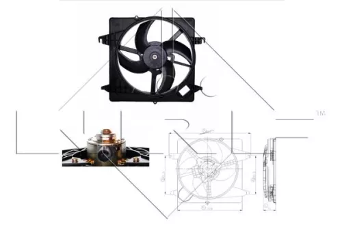Ventilator, motorkoeling NRF 47259)