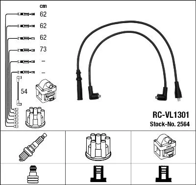 Ontstekingskabelset NGK 2564)