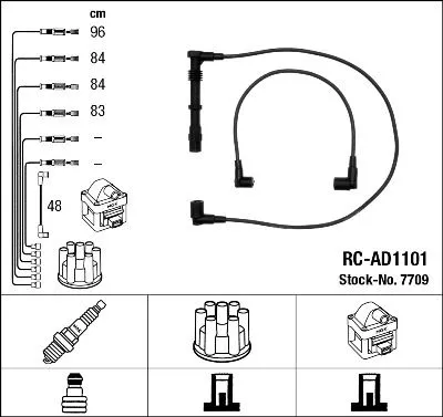 Ontstekingskabelset NGK 7709)