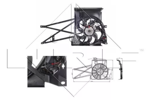 Ventilator, motorkoeling NRF 47013)