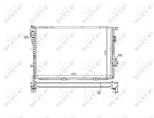 Radiator, motorkoeling NRF 53721)