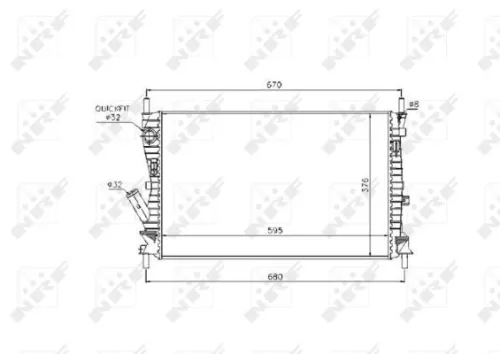 Radiator, motorkoeling NRF 53743)