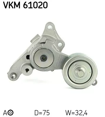 Riemspanner, V-geribbelde riem SKF VKM 61020)