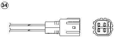 Zuurstofsensor NTK 90194)