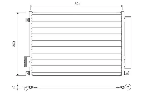 Condensor, airconditioning VALEO 814155)