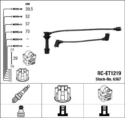 Ontstekingskabelset NGK 6367)
