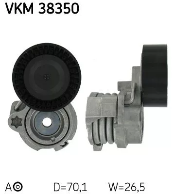 Riemspanner, V-geribbelde riem SKF VKM 38350)