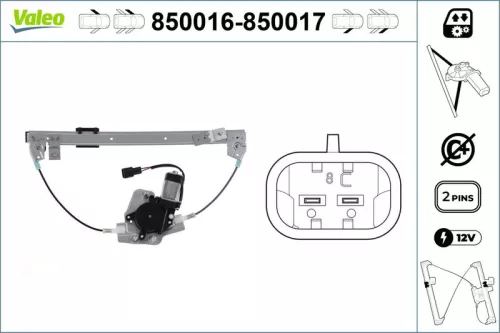 Raammechanisme VALEO 850016)
