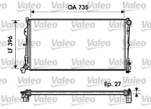 Radiator, motorkoeling VALEO 732956)
