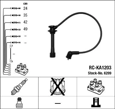 Ontstekingskabelset NGK 6209)