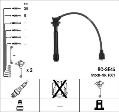 Ontstekingskabelset NGK 1801)