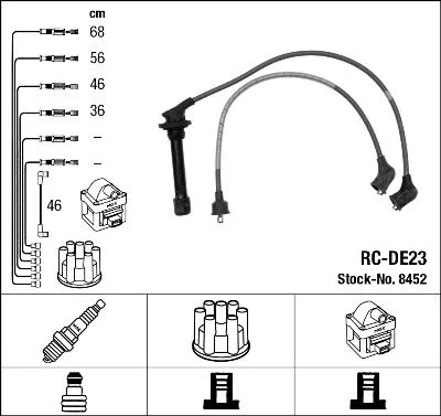 Ontstekingskabelset NGK 8452)