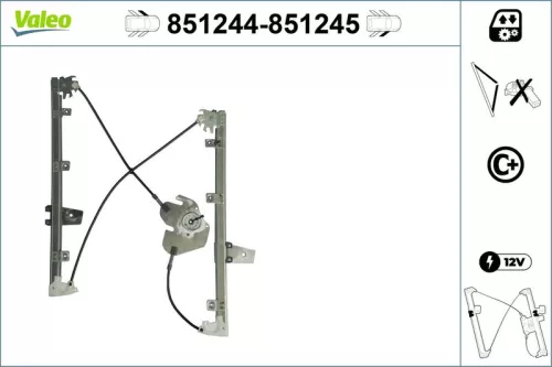 Raammechanisme VALEO 851244)