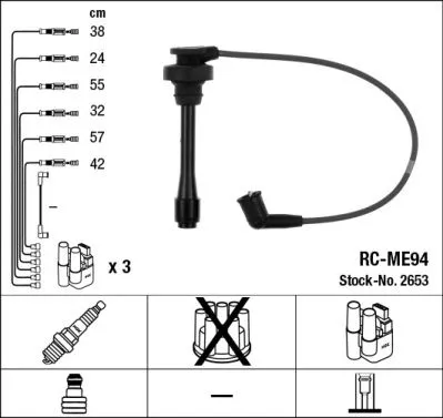 Ontstekingskabelset NGK 2653)