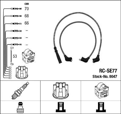 Ontstekingskabelset NGK 8047)