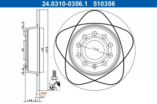 Brake Disc ATE 24.0310-0356.1)