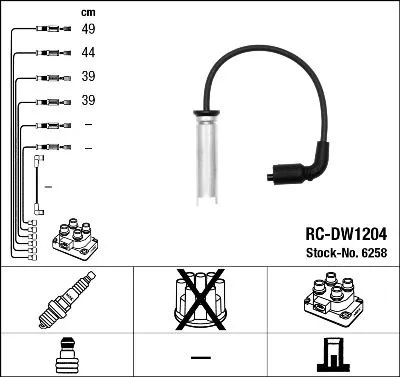 Ontstekingskabelset NGK 6258)