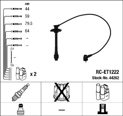 Ontstekingskabelset NGK 44262)