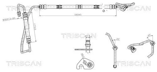 Hydraulische slang, stuurinrichting TRISCAN 8516 16014)