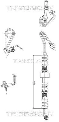 Hydraulische slang, stuurinrichting TRISCAN 8516 23007)