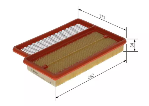Luchtfilter BOSCH F 026 400 466)