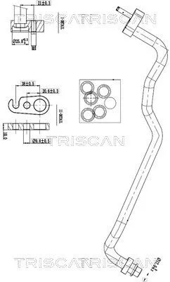 Hoge-/lagedrukleiding, airconditioning TRISCAN 9010 16018)