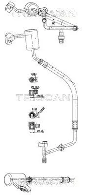 Hoge-/lagedrukleiding, airconditioning TRISCAN 9010 16051)