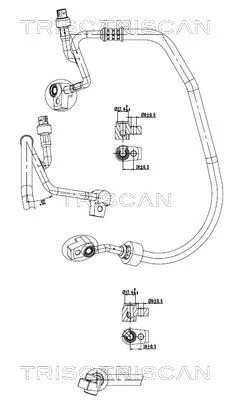 Hoge-/lagedrukleiding, airconditioning TRISCAN 9010 16052)
