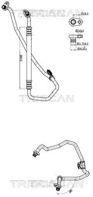 Hoge-/lagedrukleiding, airconditioning TRISCAN 9010 28017)