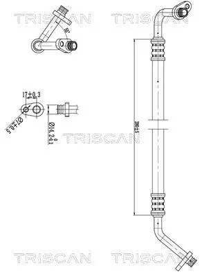 Hoge-/lagedrukleiding, airconditioning TRISCAN 9010 28032)