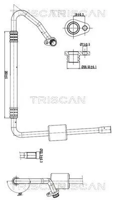 Hoge-/lagedrukleiding, airconditioning TRISCAN 9010 28052)