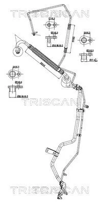 Hoge-/lagedrukleiding, airconditioning TRISCAN 9010 28090)