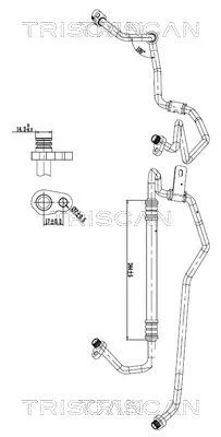 Hoge-/lagedrukleiding, airconditioning TRISCAN 9010 28105)