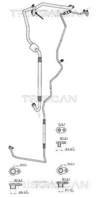Hoge-/lagedrukleiding, airconditioning TRISCAN 9010 28106)
