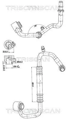 Hoge-/lagedrukleiding, airconditioning TRISCAN 9010 29021)