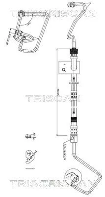 Hydraulische slang, stuurinrichting TRISCAN 8516 16026)