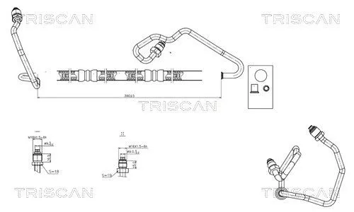 Hydraulische slang, stuurinrichting TRISCAN 8516 24002)