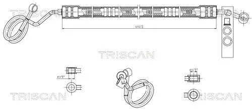 Hydraulische slang, stuurinrichting TRISCAN 8516 29032)