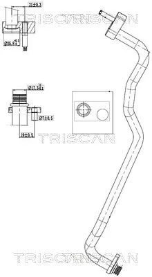 Hoge-/lagedrukleiding, airconditioning TRISCAN 9010 16019)
