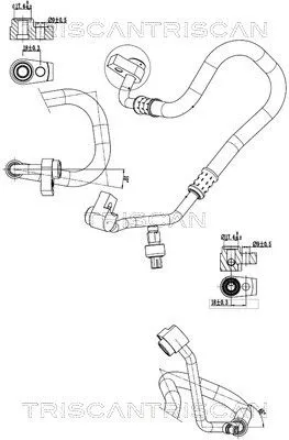 Hoge-/lagedrukleiding, airconditioning TRISCAN 9010 16021)