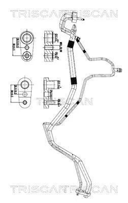 Hoge-/lagedrukleiding, airconditioning TRISCAN 9010 24008)