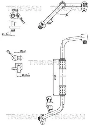 Hoge-/lagedrukleiding, airconditioning TRISCAN 9010 24019)