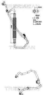 Hoge-/lagedrukleiding, airconditioning TRISCAN 9010 28018)