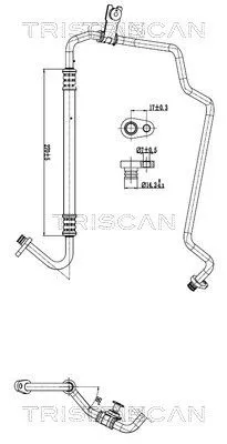 Hoge-/lagedrukleiding, airconditioning TRISCAN 9010 28027)