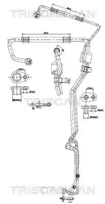 Hoge-/lagedrukleiding, airconditioning TRISCAN 9010 28064)