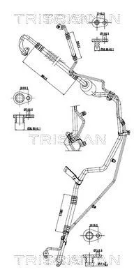 Hoge-/lagedrukleiding, airconditioning TRISCAN 9010 28078)