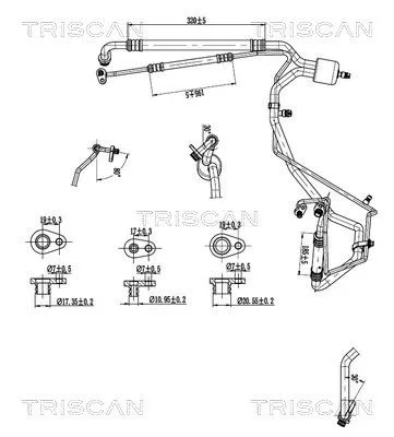 Hoge-/lagedrukleiding, airconditioning TRISCAN 9010 28101)