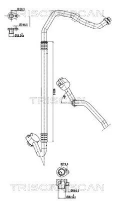 Hoge-/lagedrukleiding, airconditioning TRISCAN 9010 29020)