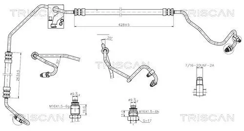 Hydraulische slang, stuurinrichting TRISCAN 8516 25002)