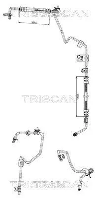 Hydraulische slang, stuurinrichting TRISCAN 8516 28001)